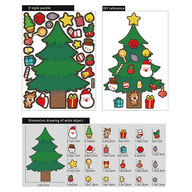 Autocollants de Noël Jeux de Fête de Noël pour Enfants Créez Vos Propres Autocollants de Noël Bricolage Noël Père Noël Bonhomme de Neige Autocollant Visage Cadeaux de Fête de Noël pour la Classe