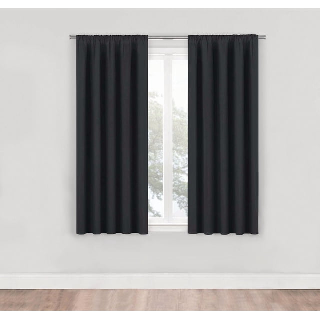 Mainstays 100% Blackout 63" Window Curtains Panel Pair