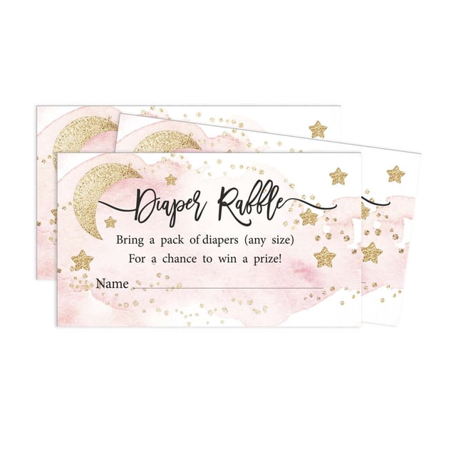 Inkdotpot 30Baby ShowerDiaper Raffle Ticket Lottery Insert Cards Supplies Games For Baby Shower Party Gender Reveal Bring A Pack Of Diapers To Win Favors Gifts And Prizes