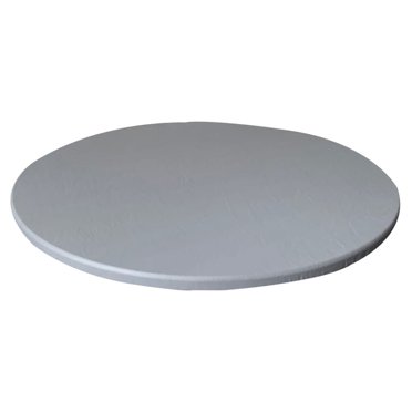 Transemion Round Table Cloth Waterproof Tablecloth Elastic Edged Stretch No Wash Cover Home Decoration Catering Party Bar Gray 1Set
