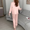 thumbnail image 5 of RKSTN Ensembles de Pyjama pour Femmes 2 Pcs Mode Vêtements de Maison Pyjamas Ensemble Deux Pièces Manches Longues Pantalon Ensemble de Pyjama Vêtements de Maison Doux Confortables, 5 of 5