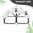 thumbnail image 3 of Gymax Picnic Table Camping Picnic Bench Set Backyard Garden Patio Dining Party White, 3 of 10