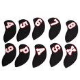 thumbnail image 3 of Iron Club Head Cover Set, Durable Number  Iron Headcover  For Protecting Club Black, 3 of 8