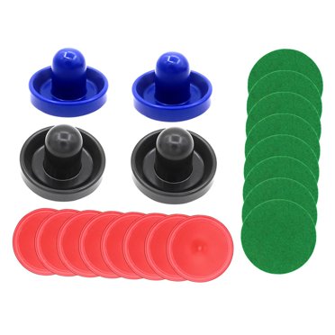 ZheElen 1 Set Mini Air Hockey Pushers Handles Goal Paddles Air and Hockey Pucks 96mm Style A