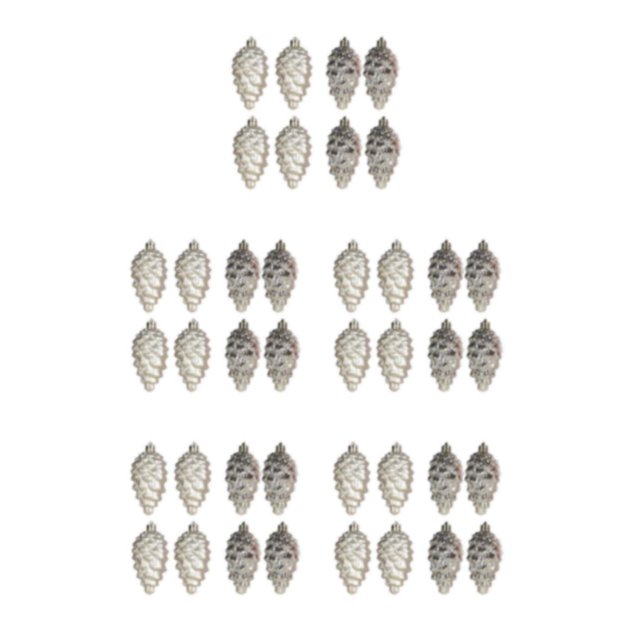 Maytalsory 8pieces Plastic Pine Tree Hanging Conveniently Designed Decorations For Easy Champagne Gold 5Set