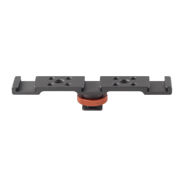 ruzhgo Aluminum Alloy Two Cold Shoe Bracket Suitable For Universal Cold Shoe Mounting Bracket For Digital Cameras grey