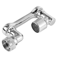 thumbnail image 2 of yeacher Rallonge de Robinet Pivotante 1080 Peggybuy Rallonge de Robinet Rotative pour Évier Adaptateur de Filtre de Robinet Anti-Éclaboussures Aérateur avec Clé, 2 of 7