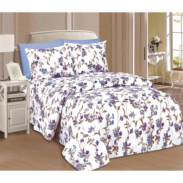 Beverly Hills 1800 Series Ultra Soft Printed 6 PC Sheet Set (Full, Fern)