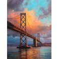 thumbnail image 1 of Qisvanset Oxford Cityscape Dramatic Sunset Canvas Print 12x16 Inch Restaurant Art, 1 of 8