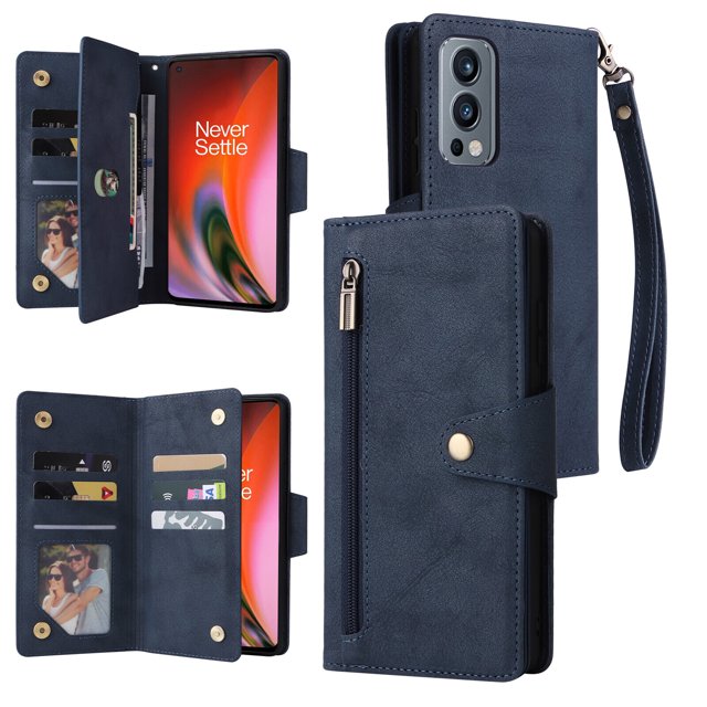 Case for OnePlus Nord 2 5G Magnetic Leather Zipper Wallet Cover Card Holder