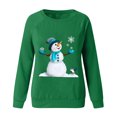 thumbnail image 4 of jsaierl Chandails de Noël pour Femmes Chandail Graphique Amusant Bonhomme de Neige Joyeux Noël Manches Longues Col Rond Hauts 2024, 4 of 4