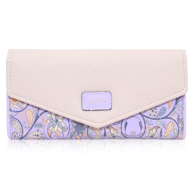 Elegant Flower Pattern Fresh Fashion Sweet Elegant Ladies Wallet Purse