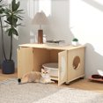 thumbnail image 2 of Gymax Meuble Cache-Litière pour Chat avec Portes à Griffer en Sisal, Rangement, Pieds en Métal Ajustables, 2 of 10
