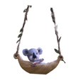 thumbnail image 2 of Abbracc Hanging Hammock Swing Animal Statue Animal Sculpture for Car Rearview Mirror Koala, 2 of 9