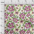 thumbnail image 2 of oneOone Polyester Lycra White Fabric Florals Craft Projects Decor Fabric Printed By The Yard 56 Inch Wide, 2 of 4