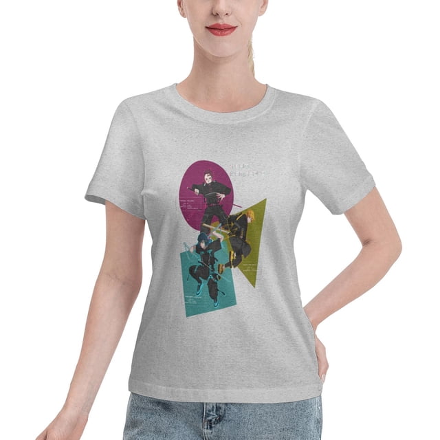 Women's Basic Short Sleeve T-Shirt Demon Slayer Street Style
