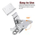 thumbnail image 4 of Unique Bargains 4Pcs Butterfly Twist Latch, 3.54 Inch Alloy Spring Loaded Twist Latch Keeper Toggle Clamp, Chrome Silver, 4 of 6