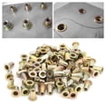 thumbnail image 3 of 100Pcs Flat Head Threaded Nutsert Kit, Color Zinc Plated Rivet Nut Flat Head Threaded Nutsert Kit For Various Metal Plates, Fastening, Nuts, 3 of 8