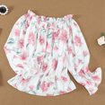 thumbnail image 5 of Ccdes Off Shoulder Top, Elegant Floral Print Blouse Loose Stylish Polyester For Office Work For Outdoor Activity, 5 of 5