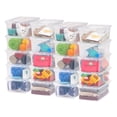 thumbnail image 2 of IRIS 4L Plastic Storage Bin Tote with Latching Lid, Stackable and Nestable, Clear, 20 Pack, 2 of 11