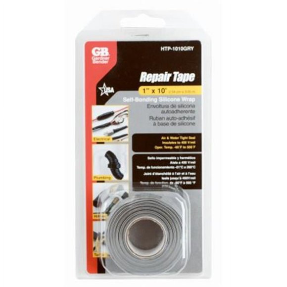 Gardner Bender 221823 1 in. x 10 ft. Self-Sealing Silicone Repair Tape, Gray