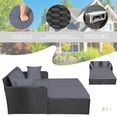 thumbnail image 4 of Gymax Patiojoy Lit de Jour d'Extérieur en Rotin avec Coussins, Conception Ergonomique, Rotin, 4 of 6