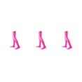 thumbnail image 1 of yingyy 1 Paire de Chaussettes Hautes 52 cm Élasticité Style Preppy Chaussettes Hautes Cosplay Rose Rouge 3Ensemble, 1 of 6
