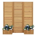 thumbnail image 2 of Yardistry YM11703 Fusion Planter Cedar Privacy Screen, Brown, 2 of 4