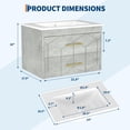 thumbnail image 2 of 24 inch Bathroom Vanity with Sink Combo, Floating Bathroom Vanity with Ceramic Basin, 2 Large Drawers with Gold Handle, Soft-Close Design, Easy Assembly, Grey, 2 of 6
