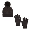 thumbnail image 1 of Time and Tru Women's Knit Hat 2-Piece Set, 1 of 1