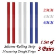 thumbnail image 4 of 1 Set Silicone Rolling Strip Silicone Measuring Dough Strips Perfection Strips, 4 of 5