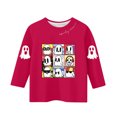 thumbnail image 4 of MKOSPLRT T-Shirts d'Halloween pour Enfants Filles Garçons Manches 3/4 Hauts Col Rond T-Shirts Graphiques Amusants Décontractés Amples T-Shirts de Sortie T-Shirts de Rentrée, 4 of 4