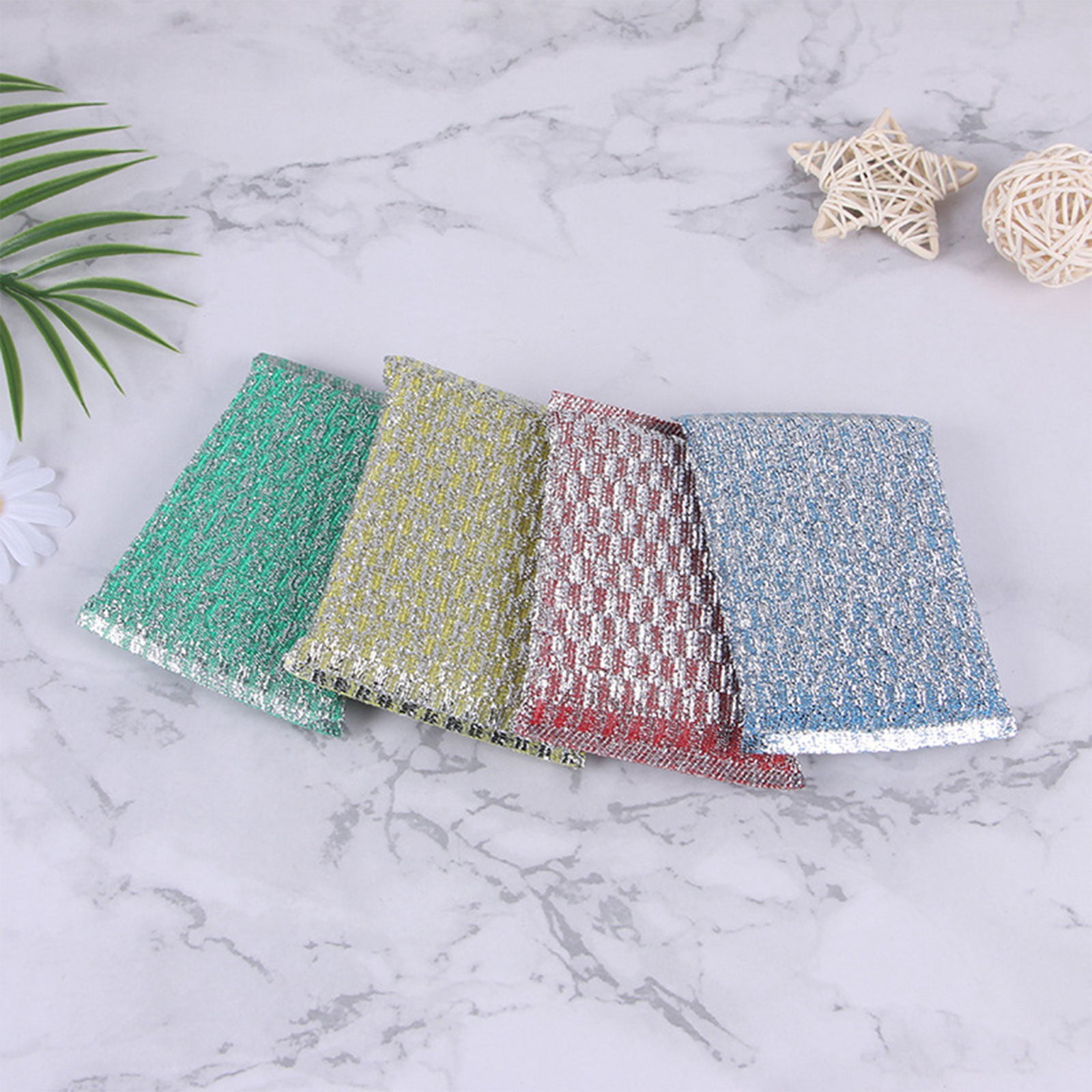 Ynlkorvg Wipes Kitchen Cleaning Sponge Cleaning Cloth Cleaning Cloth Brush 4 Pack Of Oil Stains Removal Wipe