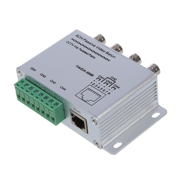 Émetteur-récepteur Balun Vidéo Passif UTP à 4 Canaux