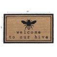 thumbnail image 2 of IH Casa Decor Natural Fibers Door Mat Welcome To Our Hive, 2 of 3