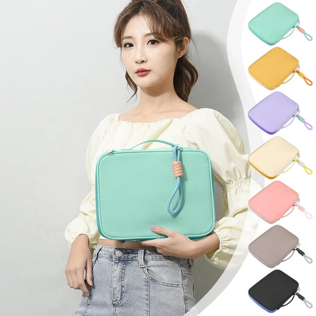 Wzzjkit Tablet Sleeve Bag with Multilayer Design for Efficient Storage Compact, Electronics Organizer Tablet Bag for Business Travel, Lightweight Tablet Sleeve for Men and Women