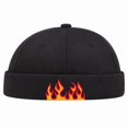 thumbnail image 3 of 2025 Fashion Personalized New Rose Flame Embroidered Dome Guapi Hat Trendy Street Sliding HipHop Hat Unisex Borderless Skull Hat Crown, 3 of 5