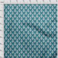 thumbnail image 4 of oneOone Tissu Polyester Lycra Bleu Sarcelle Tissu pour Robe Tissu Imprimé au Mètre 56 Pouces de Large, 4 of 5