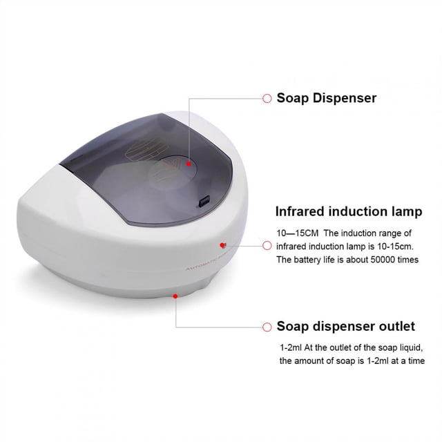 Soap Dispenser - 500ml Sensor Soap Dispenser Automatic Sanitizer Soap Dispenser Sensor Touchless Hands Free Wall Mounted