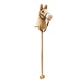 thumbnail image 4 of HILABEE Bâton d'Équitation Jeu d'Imitation Poteau en Bois pour Enfants 3 Ans+ Cadeau Jaune avec Roues, 4 of 9