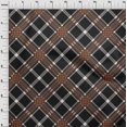 thumbnail image 3 of oneOone Georgette Viscose Fabric Tartan Check Printed Fabric 1 Yard 42 Inch Wide, 3 of 4