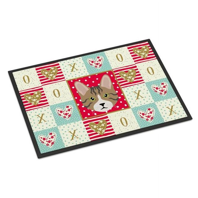 Carolines Treasures CK5112MAT Tapis Intérieur Ou Extérieur 18 x 27 Po. Dragon Li Cat Love