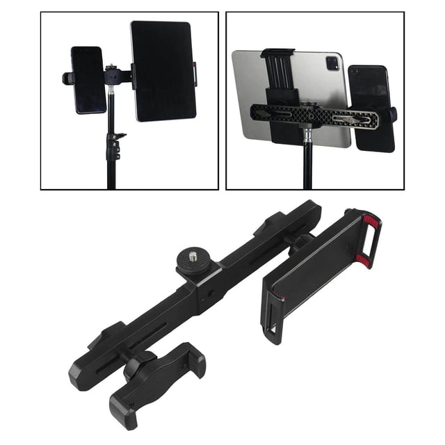 pitrice Phone Tablet Bracket Double Clip Adjust for Live Broadcast phone tablet clip