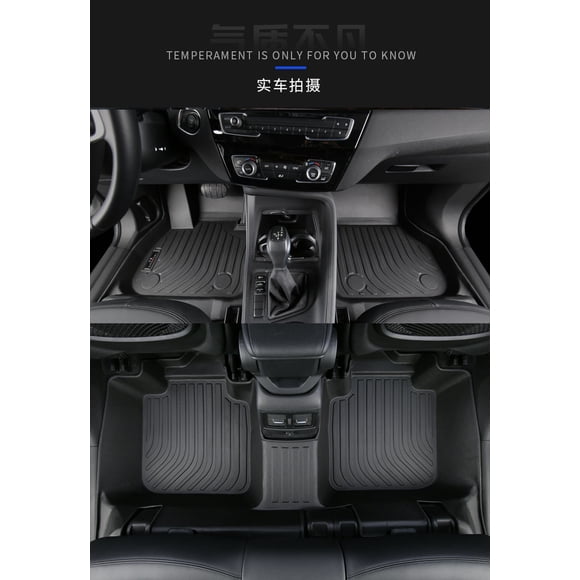 eing All Weather Pu Leather Floor Mats for Car SUV & Truck - 5 Pack/Set (Front & Rear), Heavy Duty Protection,Car Floor Cushion,Black