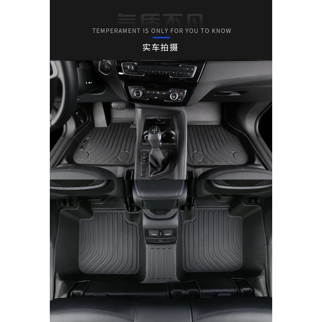 eing All Weather Pu Leather Floor Mats for Car SUV & Truck - 5 Pack/Set (Front & Rear), Heavy Duty Protection,Car Floor Cushion,Red