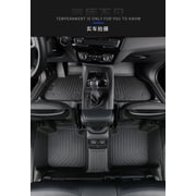 eing All Weather Pu Leather Floor Mats for Car SUV & Truck - 5 Pack/Set (Front & Rear), Heavy Duty Protection,Car Floor Cushion,Black