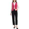 thumbnail image 2 of INSPIRE CHIC Gilet de Complet en Velours pour Femme Rétro Sans Manches Steampunk Blazer CHIC Gilet m Rose Vif, 2 of 6