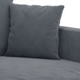 thumbnail image 3 of vidaXL 2 Piece Sofa Set with Cushions Dark Grey Velvet, 3 of 4