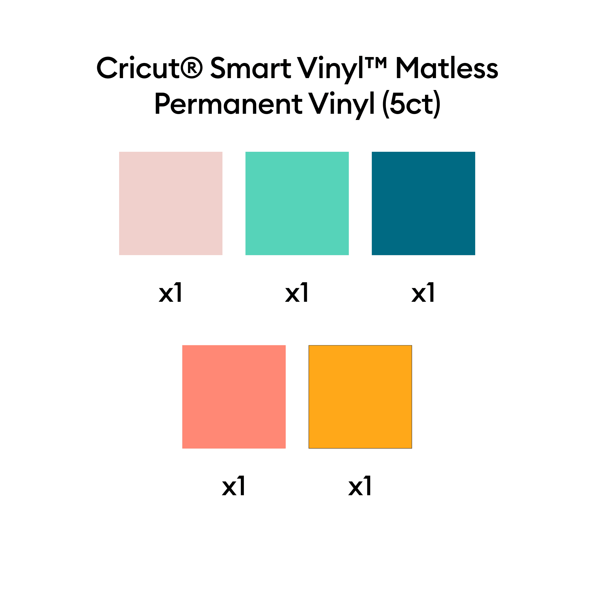 Cricut Joy™ Smart Vinyl™ Matless Permanent Vinyl, Beachside Sampler