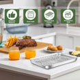 thumbnail image 4 of 9 Inch Baking Tray Pan & Cooling Rack Set, Joyfair Stainless Steel Rectangular Toaster Oven Pan with Grid Rack for Cookies/Meats/Bacon, Non-Toxic & Heavy Duty, Rust-Free & Dishwasher Safe, 4 of 7